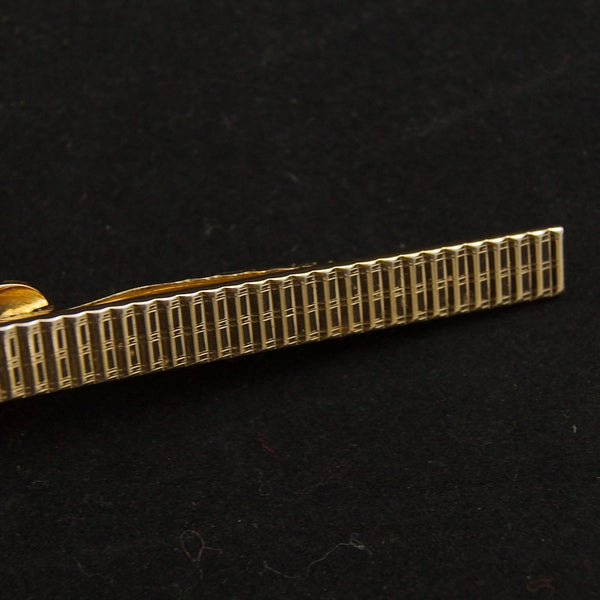 Textured Gold Tie Bar Cats Like Us