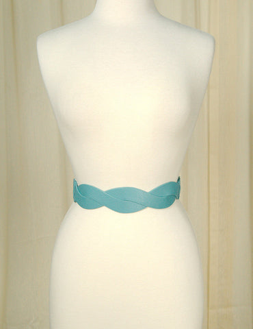 Thin Sky Blue Swirl Cinch Belt Cats Like Us