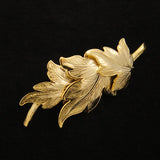 Cats Like Us Three Gold Leaves Brooch