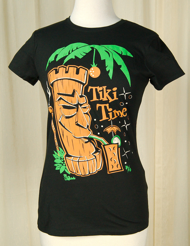 Tiki Drink Time T Shirt Cats Like Us