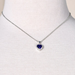 Tiny Blue Heart Necklace Cats Like Us