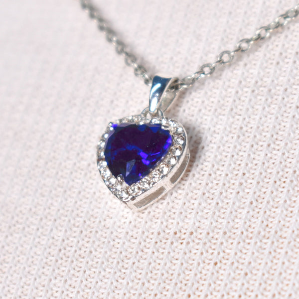 Tiny Blue Heart Necklace Cats Like Us