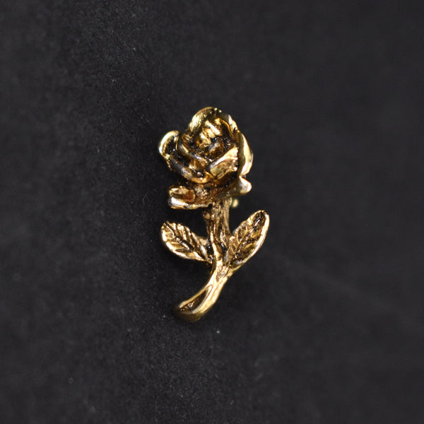 Tiny Gold Rose Tack Pin Cats Like Us