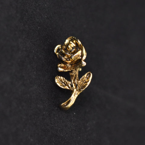 Tiny Gold Rose Tack Pin Cats Like Us