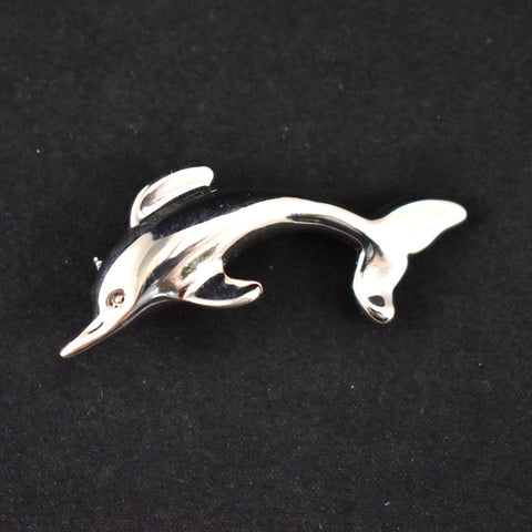 Tiny Silver Dolphin Brooch Cats Like Us
