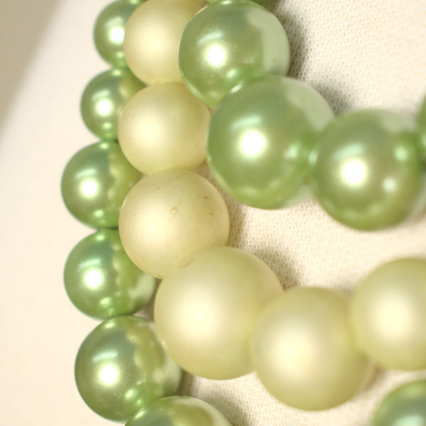 Triple Lime Pearl Necklace Cats Like Us