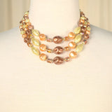 Cats Like Us Triple Textured Pearls Necklace