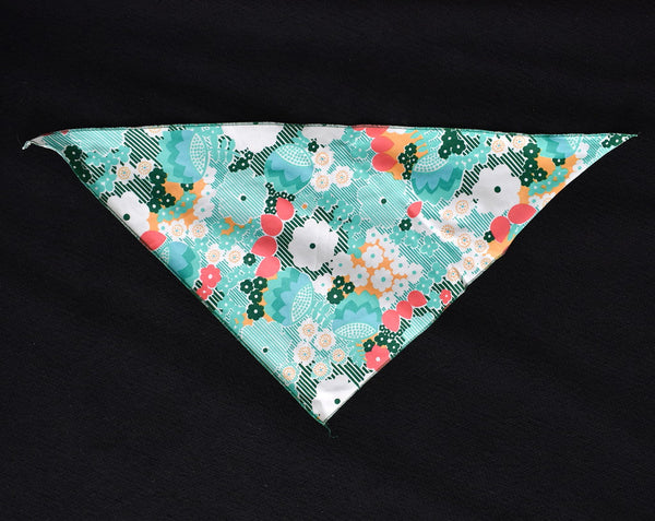 Turquoise Floral Hair Scarf Cats Like Us