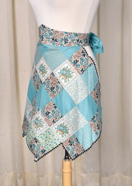 Turquoise Quilted Half Apron Cats Like Us