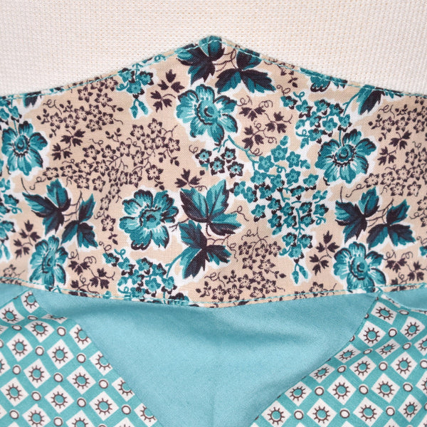 Turquoise Quilted Half Apron Cats Like Us