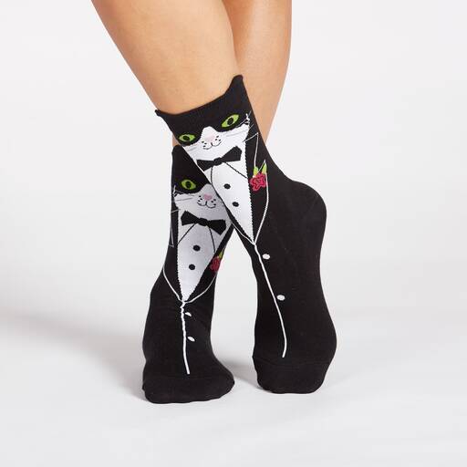 Tuxedo Cat Crew Socks Cats Like Us