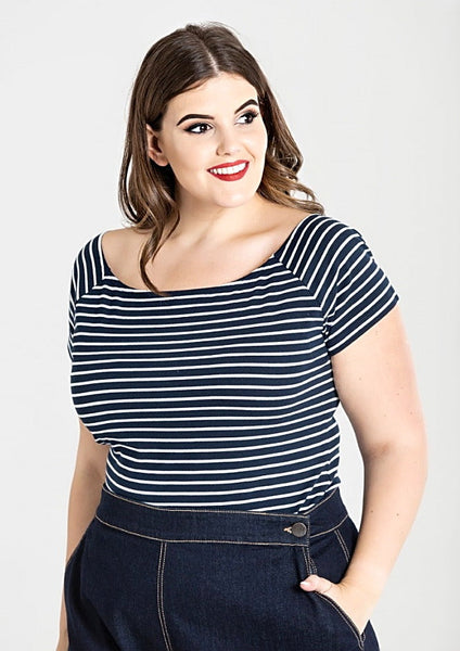 Verity Striped Sailor Top Cats Like Us