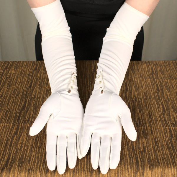Very Long White Gloves Cats Like Us