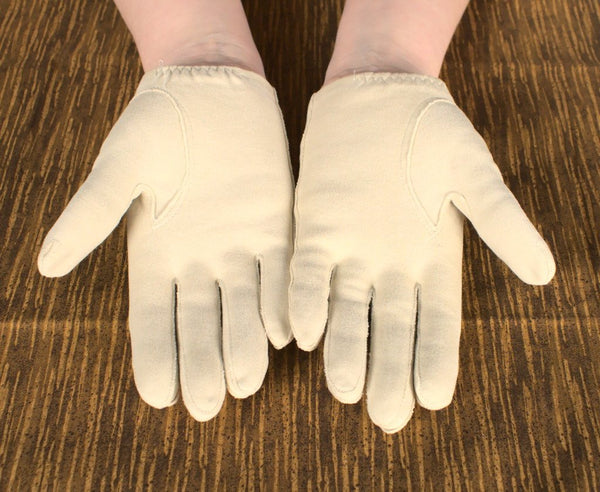 Very Short Beige Emb Gloves Cats Like Us
