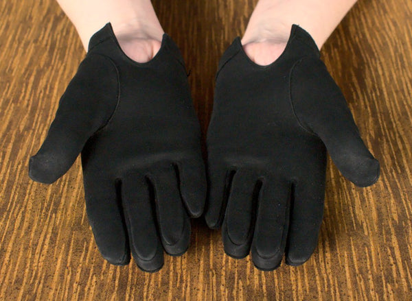 Very Short Black Button Gloves Cats Like Us