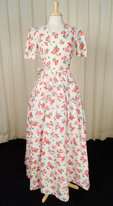 Vintage 1930s Petunia Floral Gown Cats Like Us