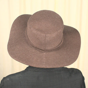 Vintage 1940s Brown Knit Brim Hat Cats Like Us