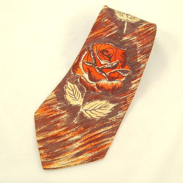 Vintage 1940s Faux Painted Rose Tie Cats Like Us