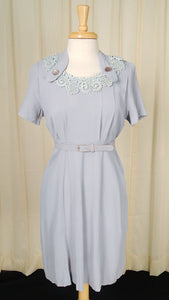 Vintage 1940s Periwinkle Lace Dress Cats Like Us