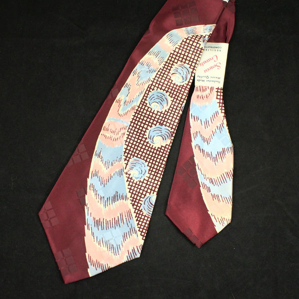 Vintage 1940s Pink & Blue Wave Tie Cats Like Us