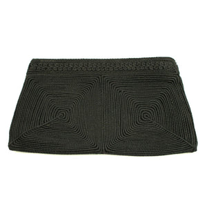 Vintage 1940s Small Black Cord Clutch Cats Like Us