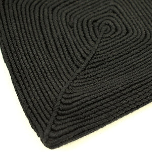 Vintage 1940s Small Black Cord Clutch Cats Like Us