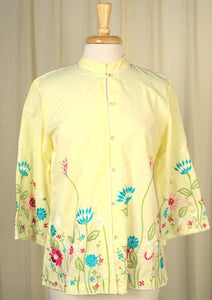 Vintage 1950s Asian Style Floral Tunic Cats Like Us