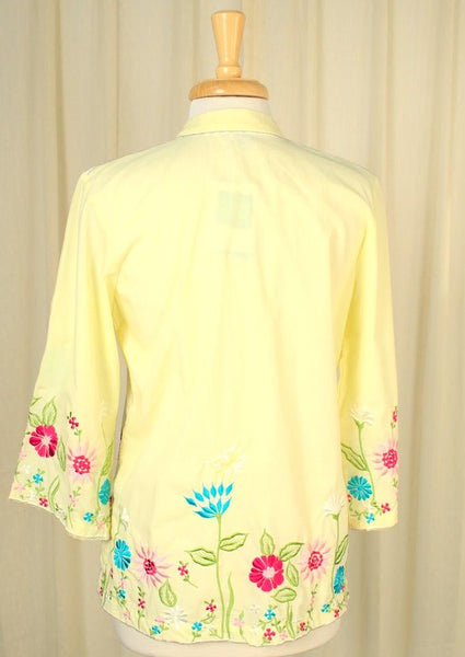 Vintage 1950s Asian Style Floral Tunic Cats Like Us