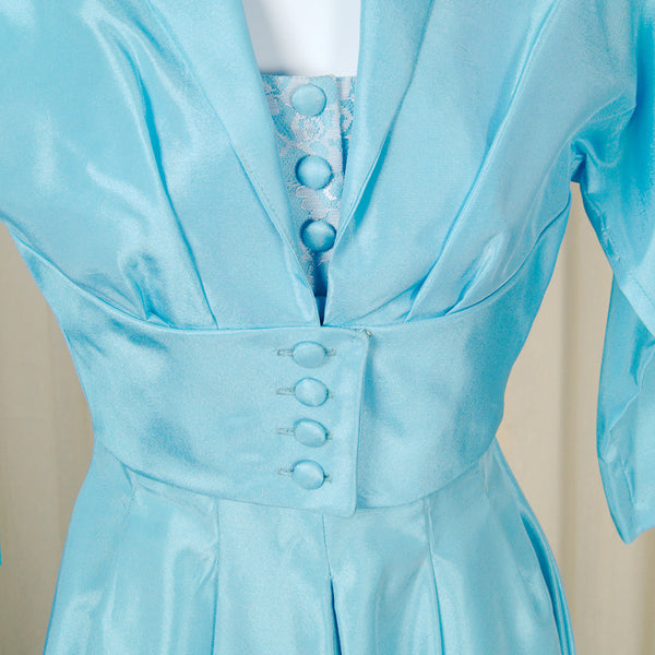 Vintage 1950s Baby Blue Dress Suit Cats Like Us