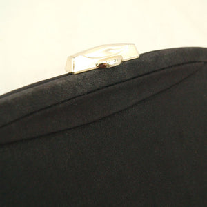 Vintage 1950s Black Fabric Clutch Bag Cats Like Us
