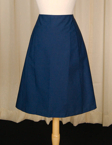 Vintage 1950s Blue A Line Skirt Cats Like Us