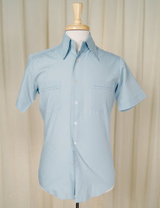 Vintage 1950s Blue Contrast Shirt Cats Like Us