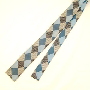 Vintage 1950s Blue & Gray Harlequin Tie Cats Like Us