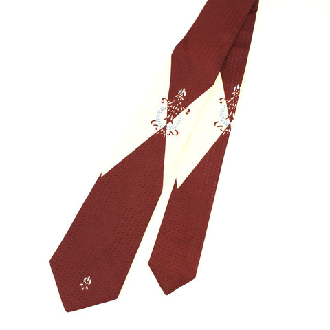 Vintage 1950s Burgundy Crest Tie Cats Like Us