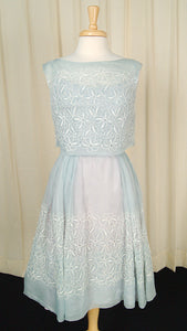 Vintage 1950s Eyelet Swing Dress Cats Like Us