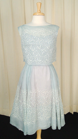 Vintage 1950s Eyelet Swing Dress Cats Like Us