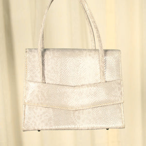 Vintage 1950s Faux Snakeskin Handbag Cats Like Us