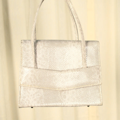 Vintage 1950s Faux Snakeskin Handbag Cats Like Us