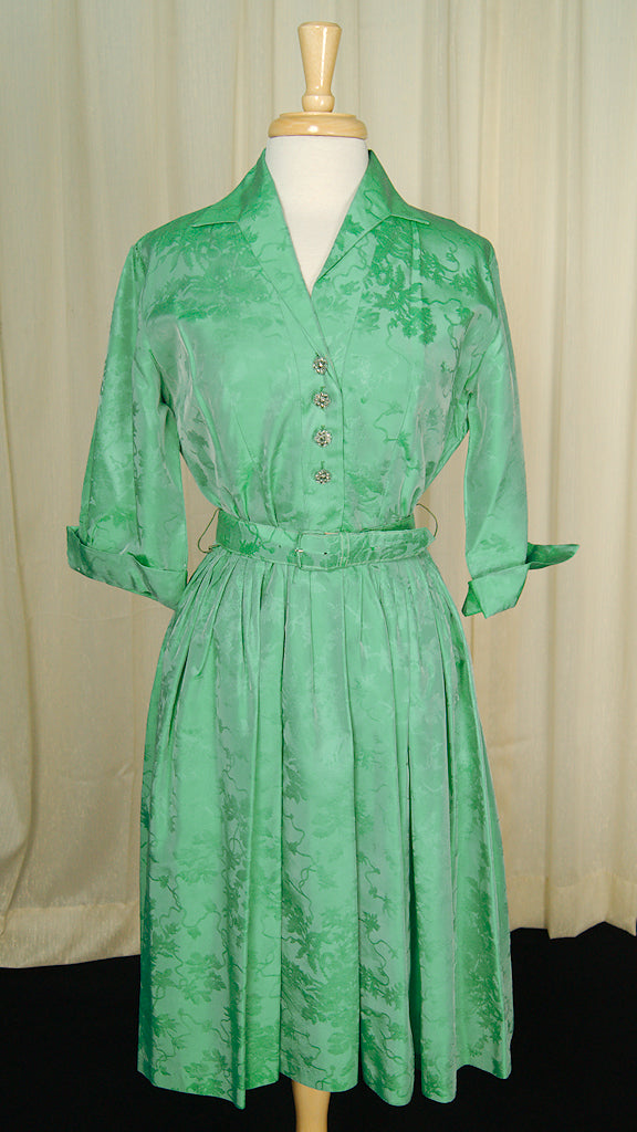 Vintage 1950s Glass Bead Shirt Dress Cats Like Us Vintage 1950s Glass Bead Shirt Dress Cats Like Us
