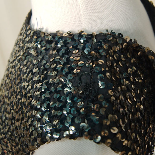 Vintage 1950s Gold & Black Sequin Top Cats Like Us
