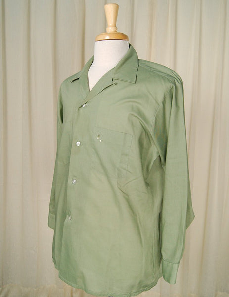 Vintage 1950s LS Green Arrow Shirt Cats Like Us