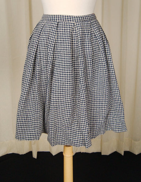 Vintage 1950s Navy & White Skirt Suit Cats Like Us