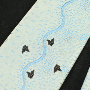 Vintage 1950s Ocean & Birds Skinny Tie Cats Like Us