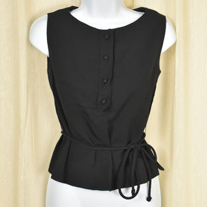 Vintage 1950s Sleeveless Black Top Cats Like Us