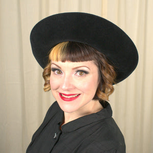 Vintage 1960s Black Sailor Hat Cats Like Us