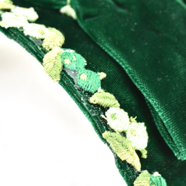 Vintage 1960s Emerald Green Velvet Hat Cats Like Us