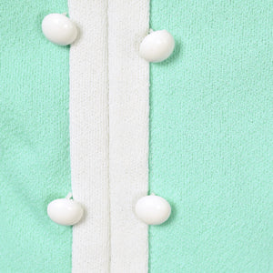 Vintage 1960s Handmade Aqua Tunic Top Cats Like Us