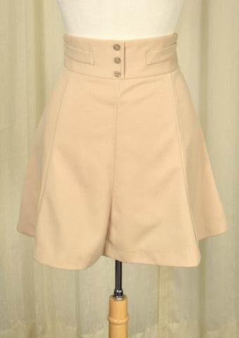 Vintage 1960s Khaki Mini Skirt Cats Like Us