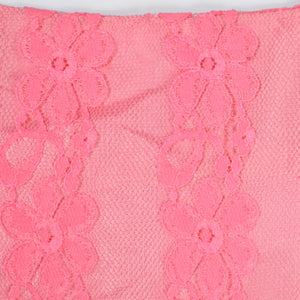 Vintage 1960s Neon Pink Lace Dress Cats Like Us