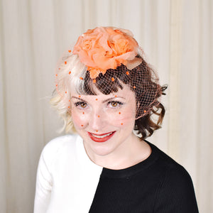Vintage 1960s Orange Roses Hair Whimsy Cats Like Us